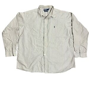 Polo Ralph Lauren Dress Shirt‎ Mens XXL Blue Pony Lowell Sport Classic Button Up